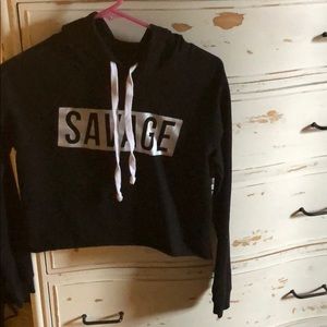 Never worn crop top sweatshirt